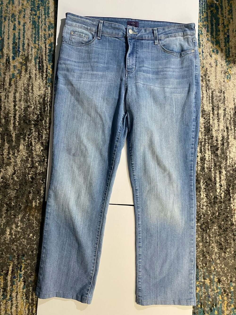 NYDJ Marilyn Straight Leg Blue Denim Jeans Size 16